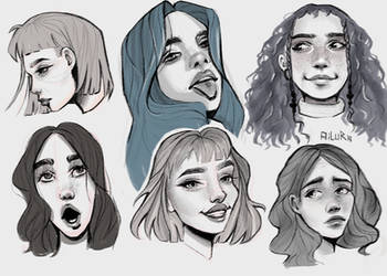 Female expressions study