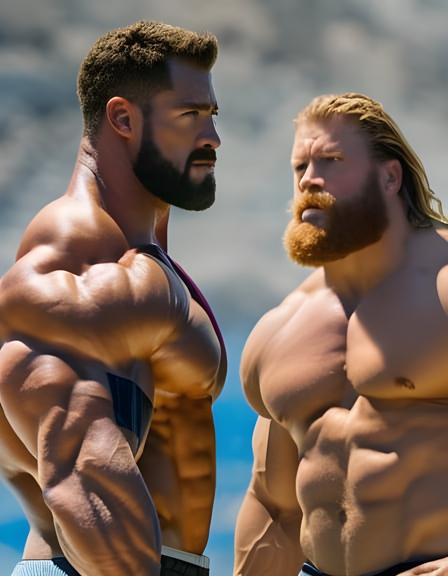 Sacguy Bodybuilder Thor worried Hercules is losing interest by Sacguy on DeviantArt
