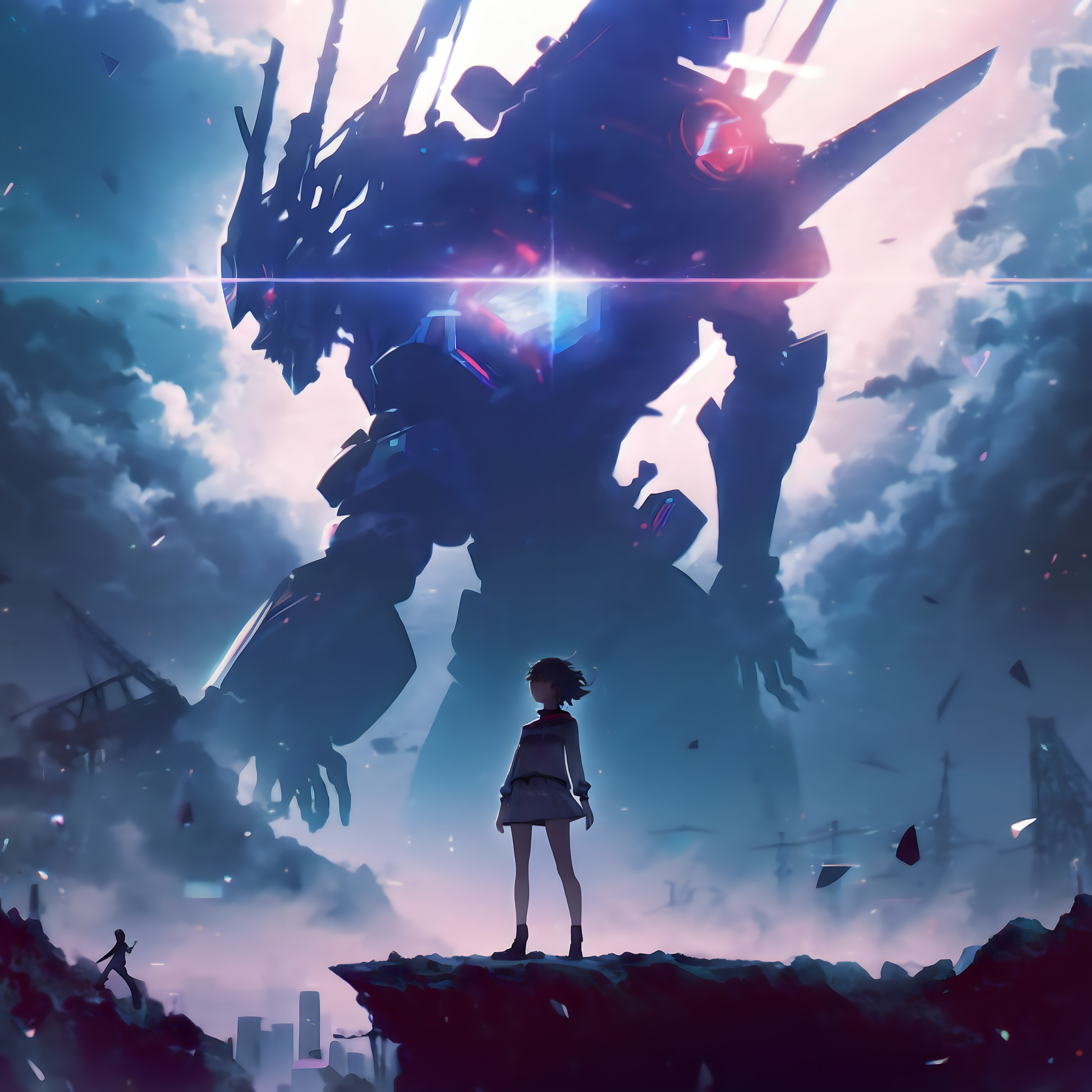 Deviantart Mecha Young girl and her mecha v1 by Deftxnxs on DeviantArt