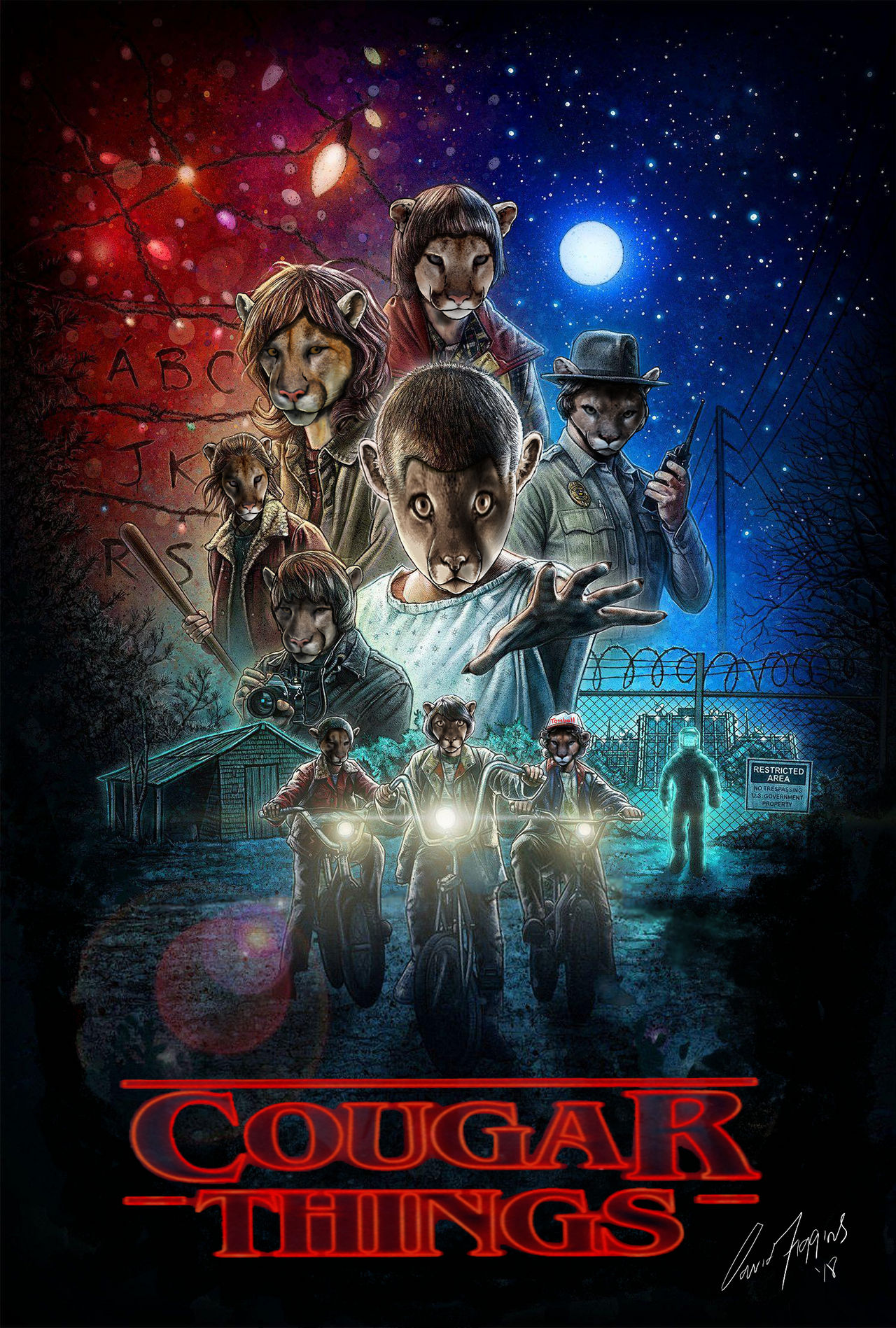 Stranger Things Cover Illustration Parody WCougars By DavidFiggins On stranger-things-cover-illustration-parody-wcougars-by-davidfiggins-on
