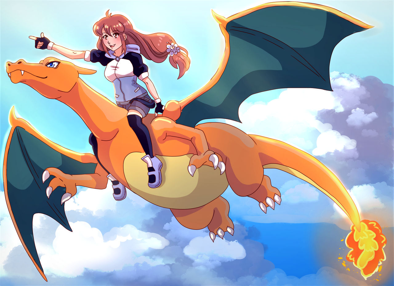 Charizard Ride Base Deviantart Flying with Charizard - Artfight 2022 by Goddess-of-Gales on DeviantArt