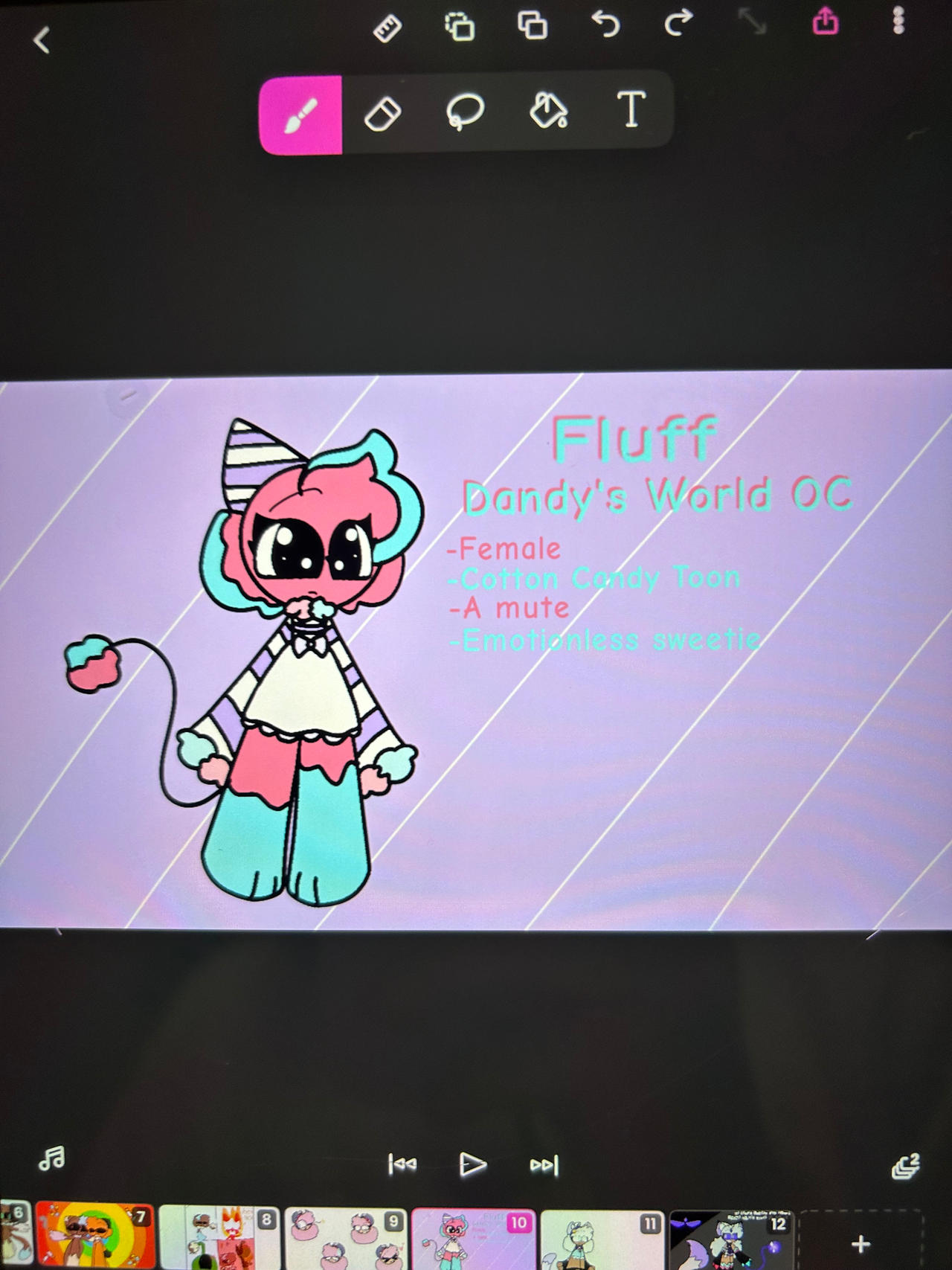 Fluff (Dandys World OC) by HoshiDrawz on DeviantArt