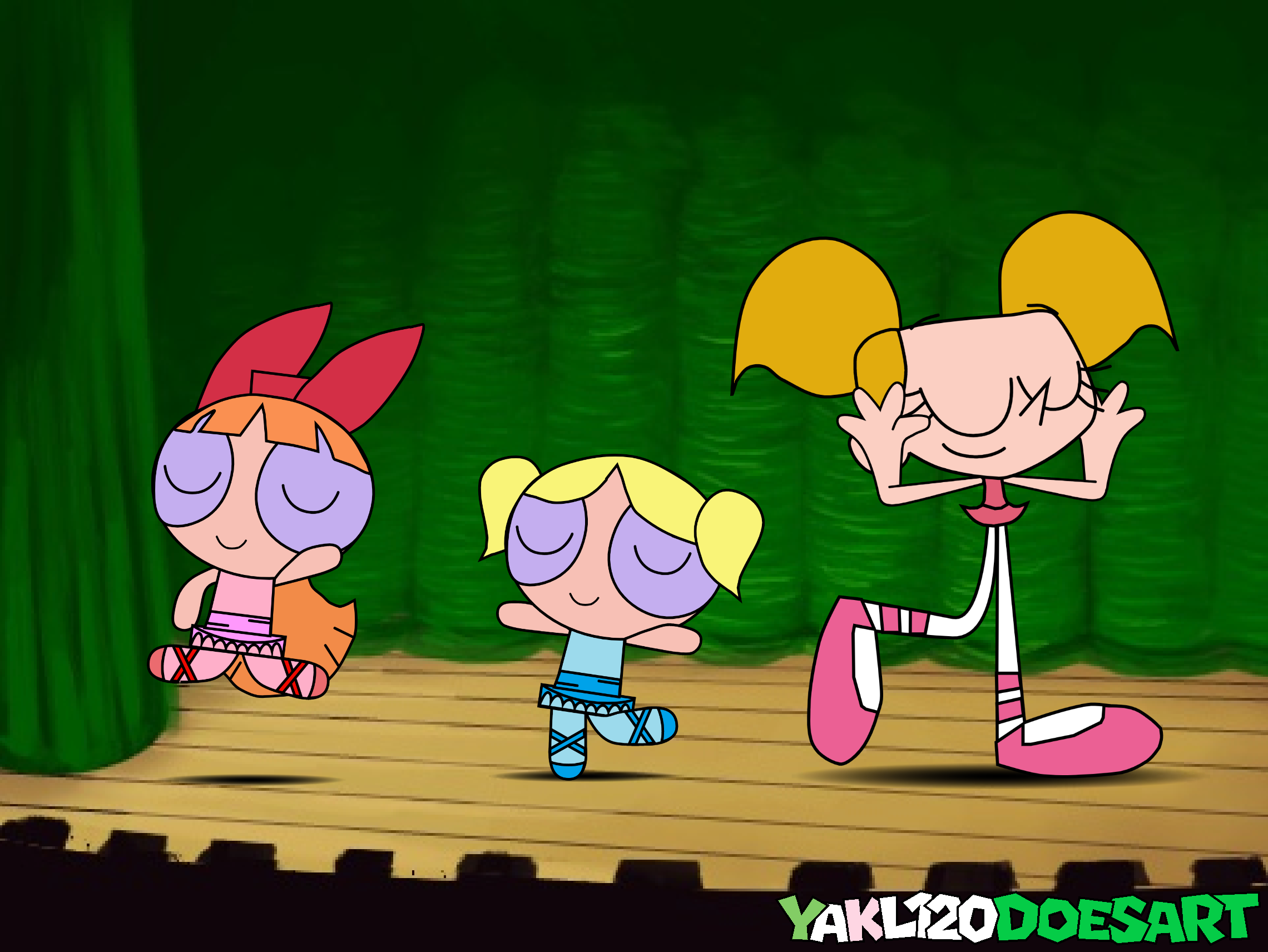(Request) Blossom, Bubbles, and Dee Dee dancing by YAKL120DoesArt on