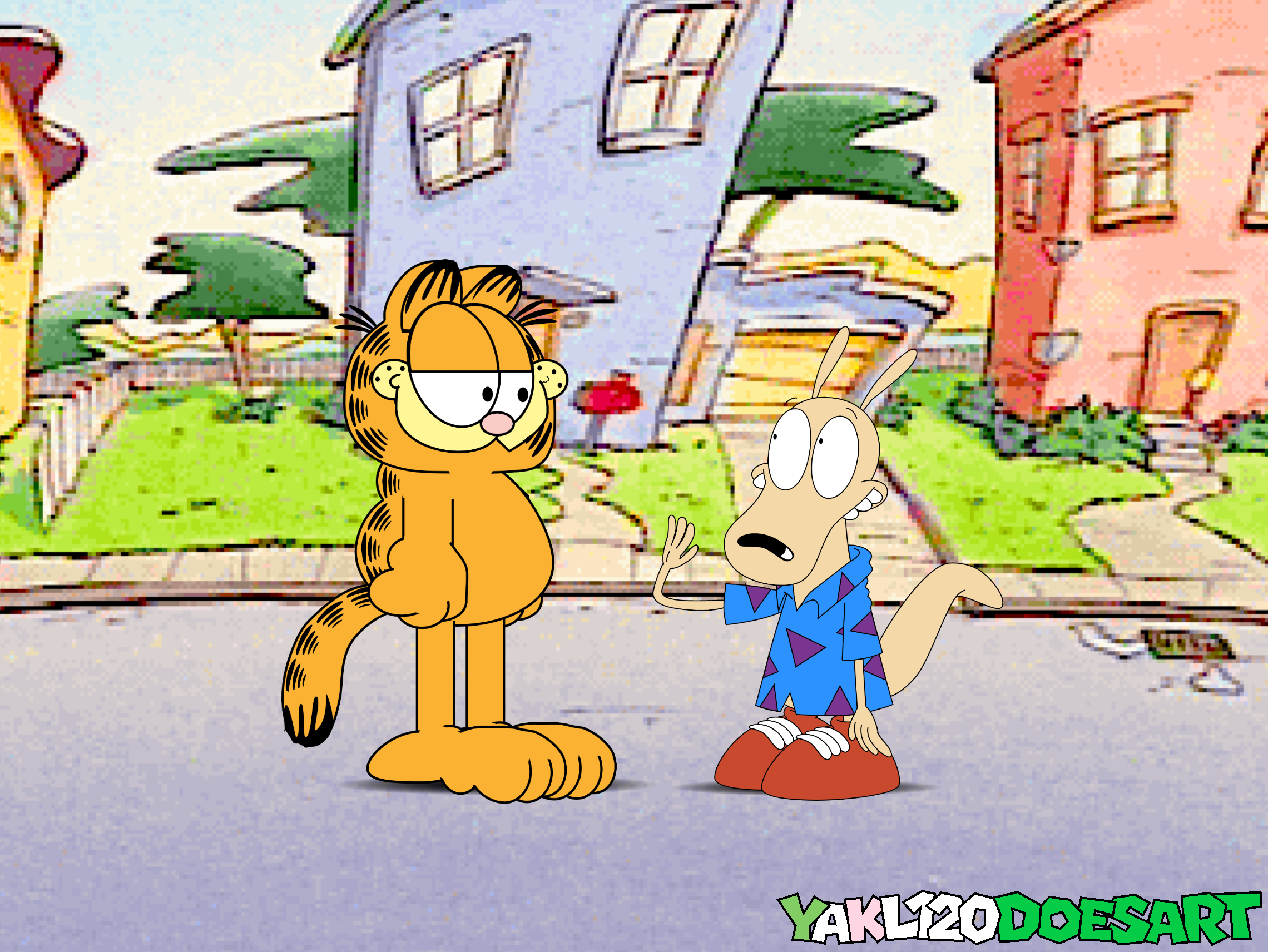 (Request) Garfield meets Rocko by YAKL120DoesArt on DeviantArt