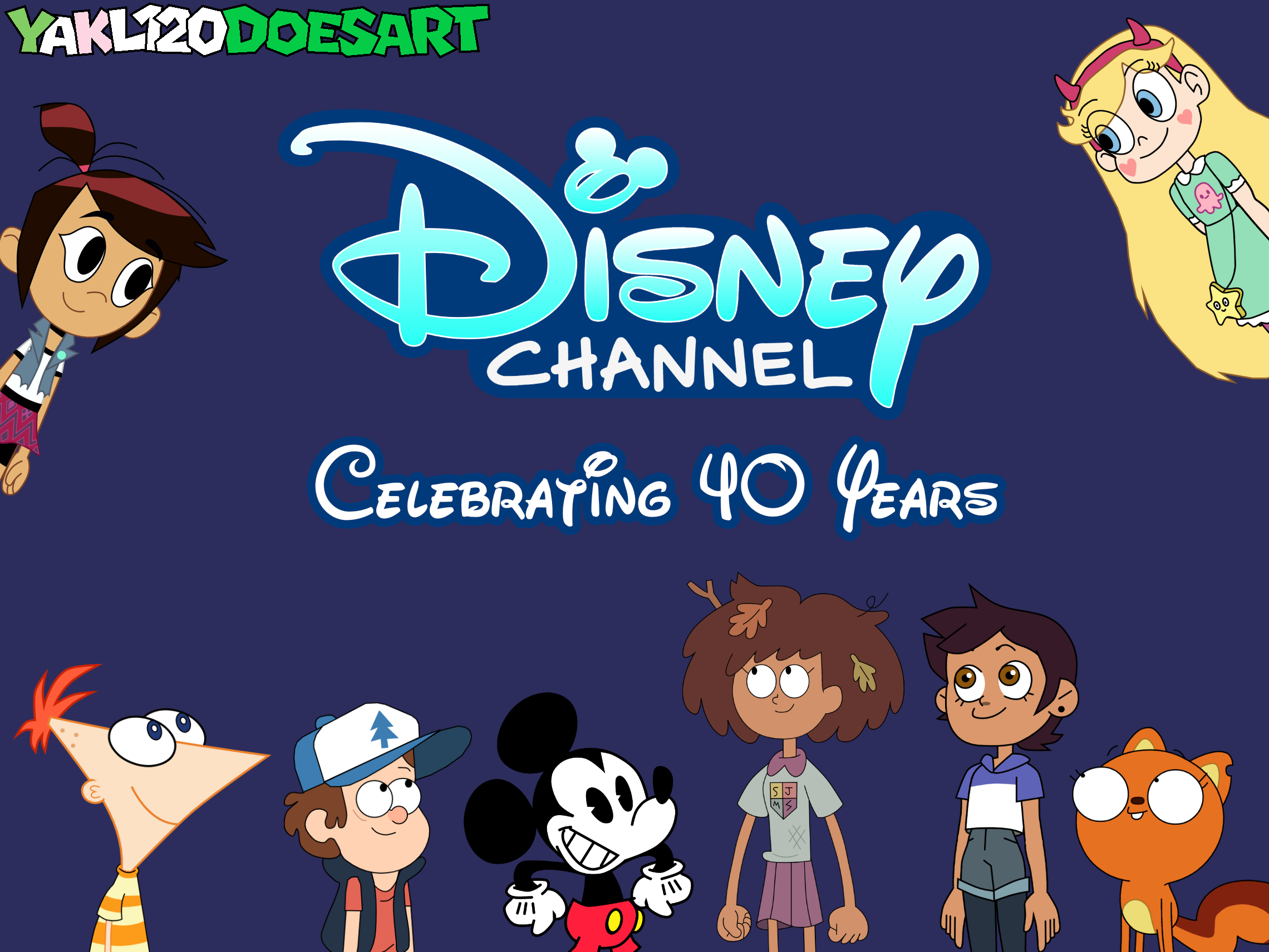 Happy 40th anniversary to Disney Channel! by YAKL120DoesArt on DeviantArt