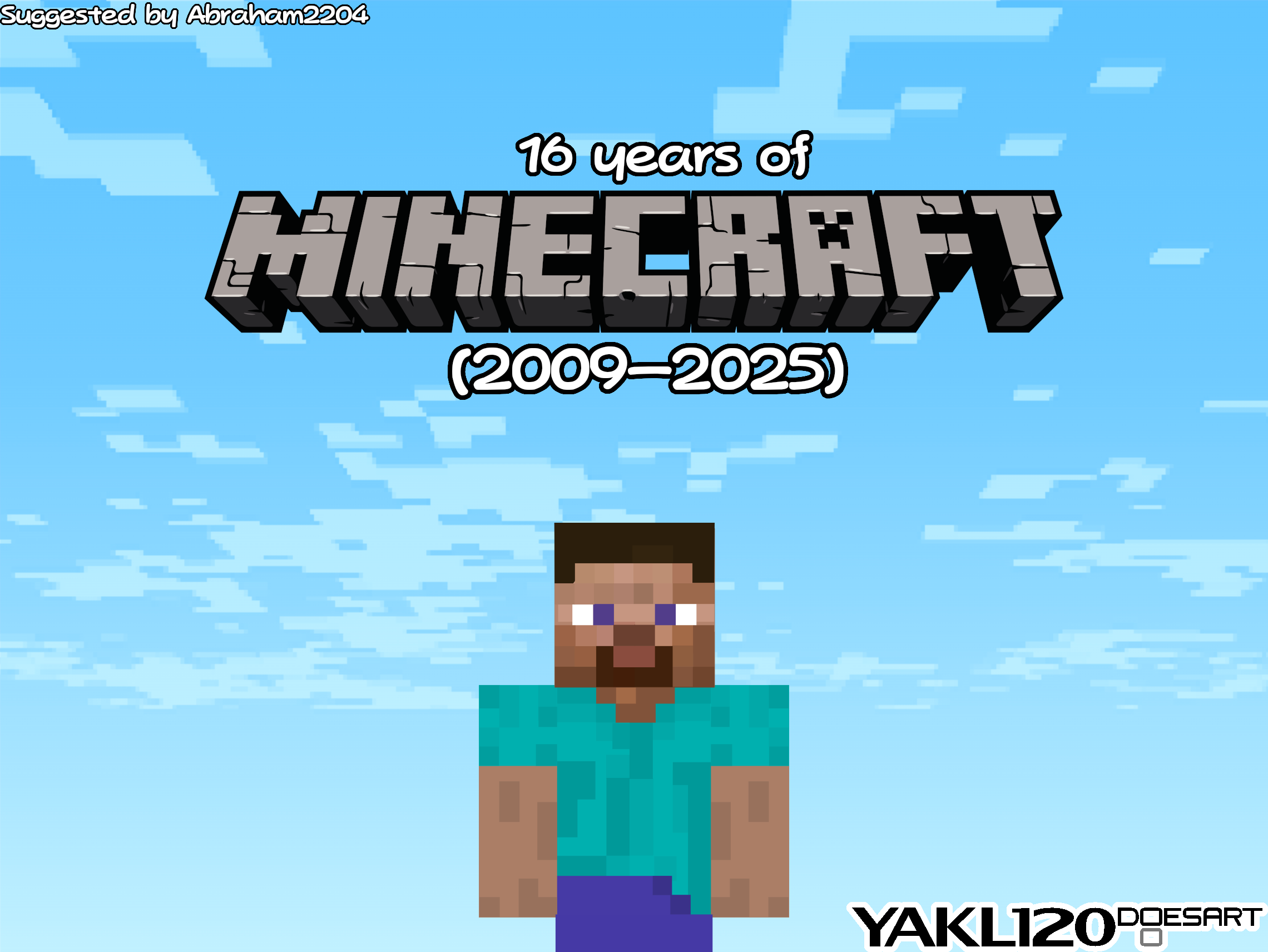 16 years of Minecraft by YAKL120DoesArt on DeviantArt