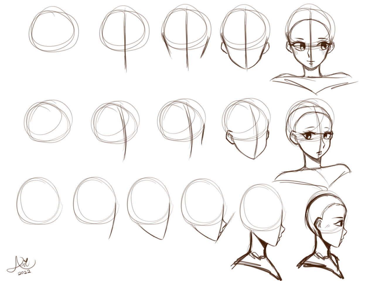 Updated Head Tutorial! by Mangavi on DeviantArt