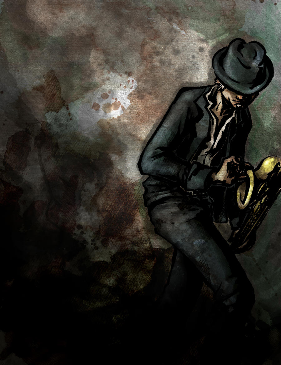 Tom Waits Caresses a Saxaphone