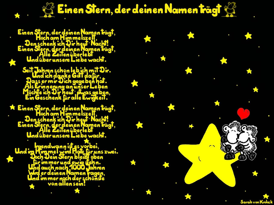 Ein Stern Der Deinen Namen Trägt Text Geburtstag Stern, der deinen Namen traegt by lotta-in-black on DeviantArt