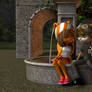 Gathered at a Fountain