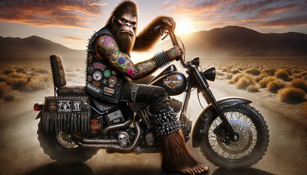 Big Foot Rider Bigfoot riding a Harley by mecopeplo on DeviantArt