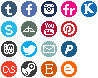 Social Network buttons round