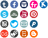 Social Network buttons round by Seii-a