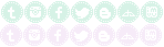 Mint + Purple Stitched Social Buttons by Sukiie