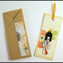 Bookmark-Little Japanese Doll-Orange cotton thread