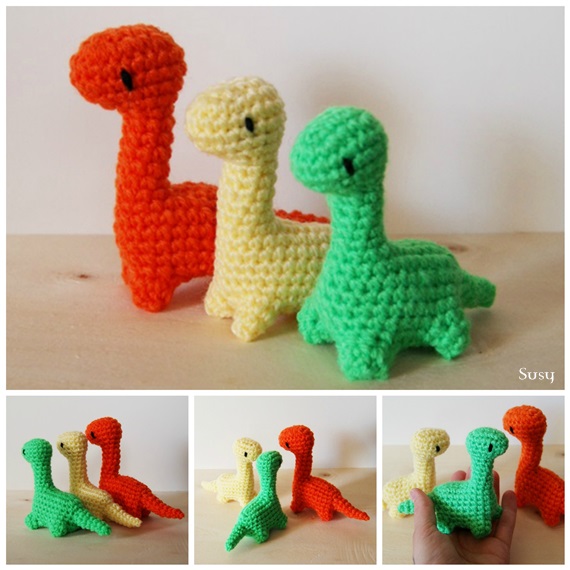 Amigurumi little dinosaur