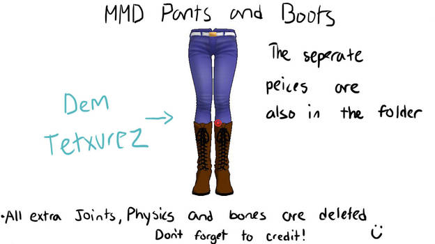 MMD jeans and boots download