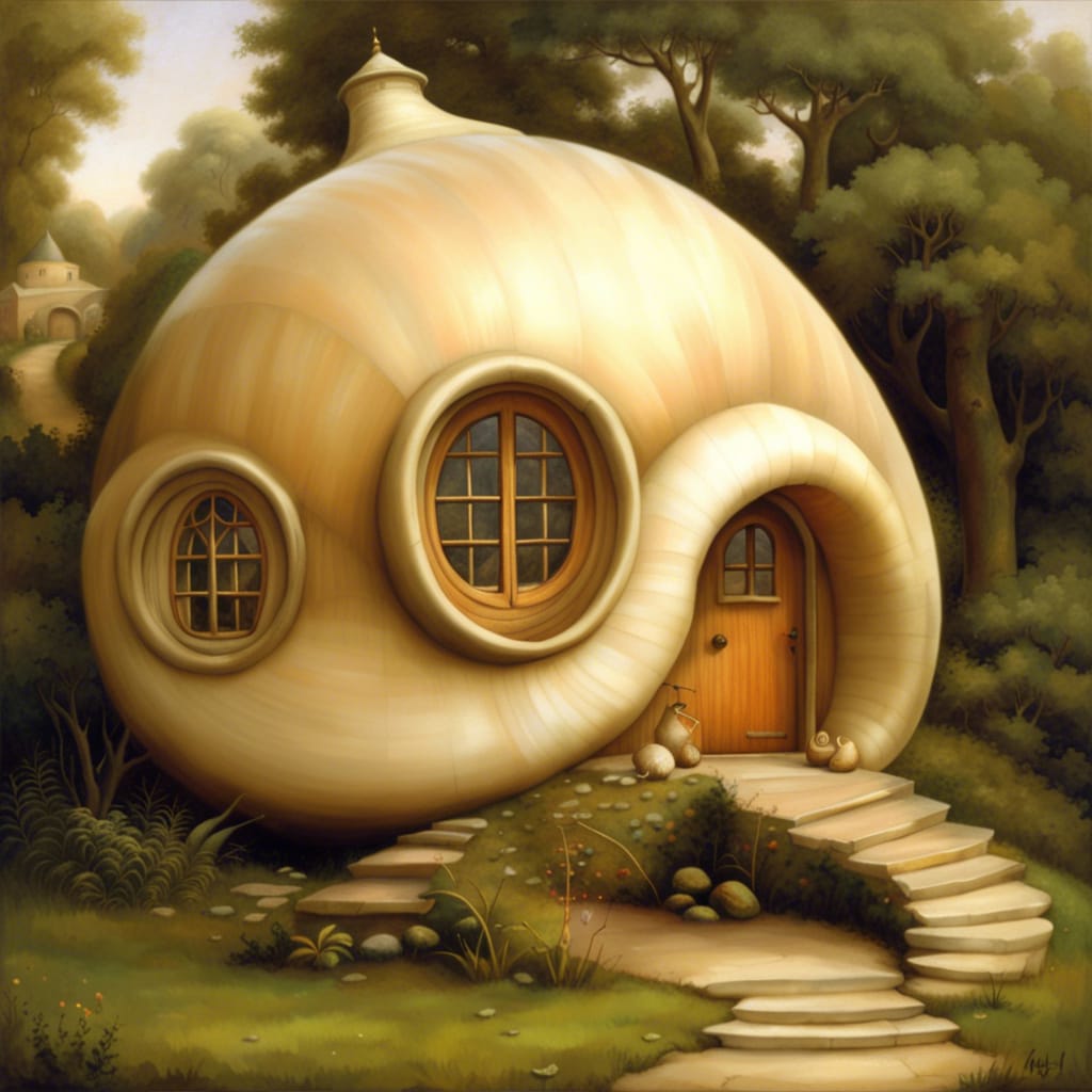The snail shell is quite comfy, actually. by RaeSeddon2 on DeviantArt