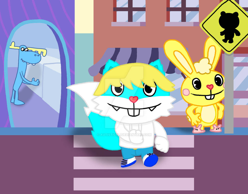 REQUEST HTF Walking Down A Zebra Crossing! by AutisticEli on DeviantArt