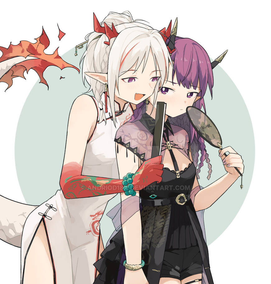 Arknights Nian and Lava Юри