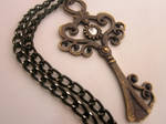 Antique Key Necklace by FantasyDesigns1