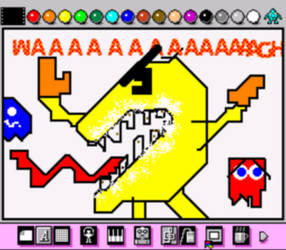 Pac-Man Mario Paint