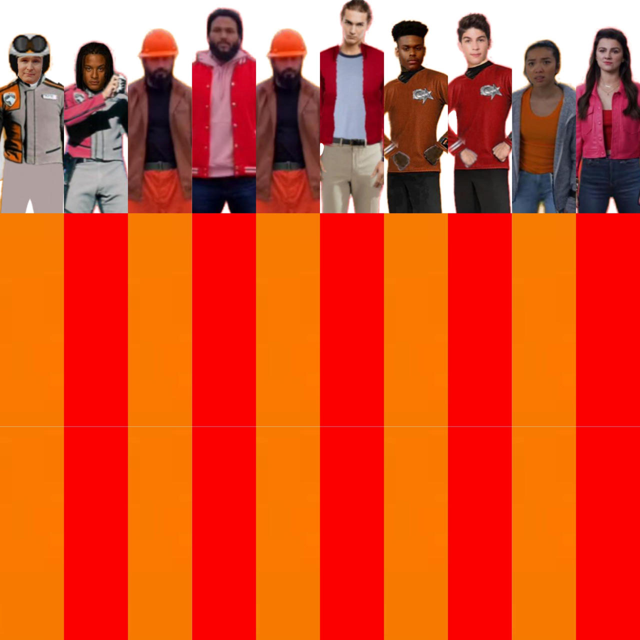 Red and Orange Rangers by Characterscolors on DeviantArt
