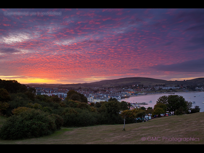 Sunset over Swanage