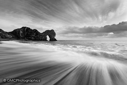 The Dynamic of Durdle Door BnW