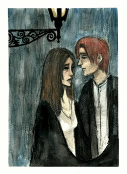 Ron and Hermione -- Rain Kiss