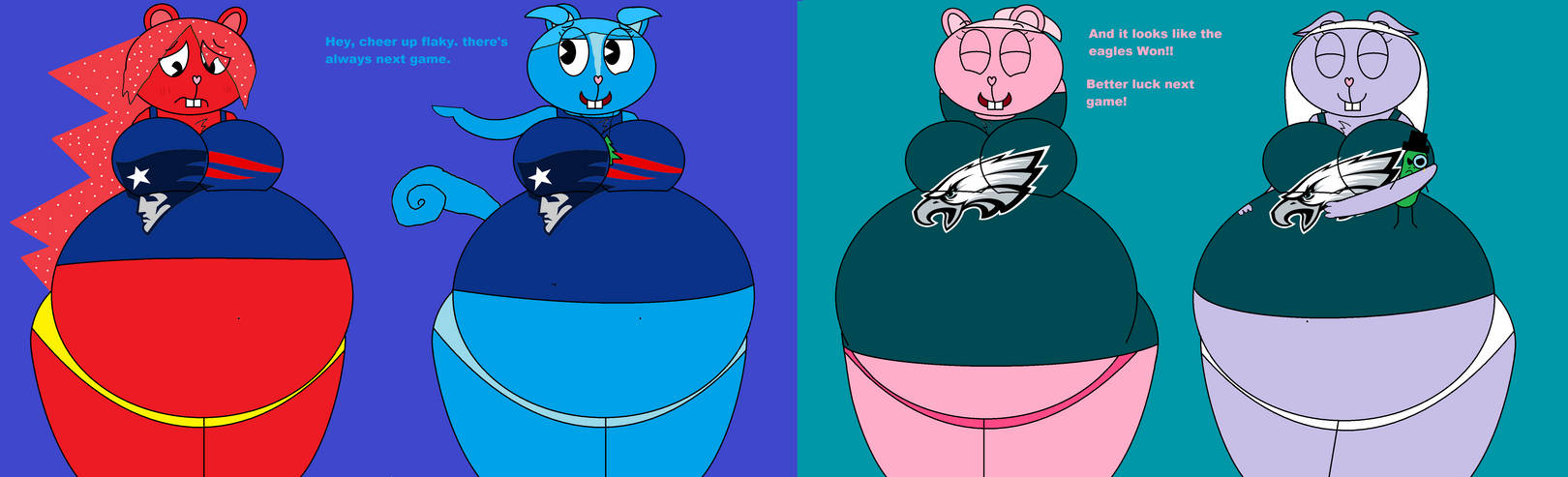 Chubby Super Bowl HTF Girls 2-the eagles won by Pancakedude on DeviantArt