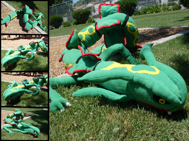 Shiny Rayquaza Plushie by Fox7XD on DeviantArt