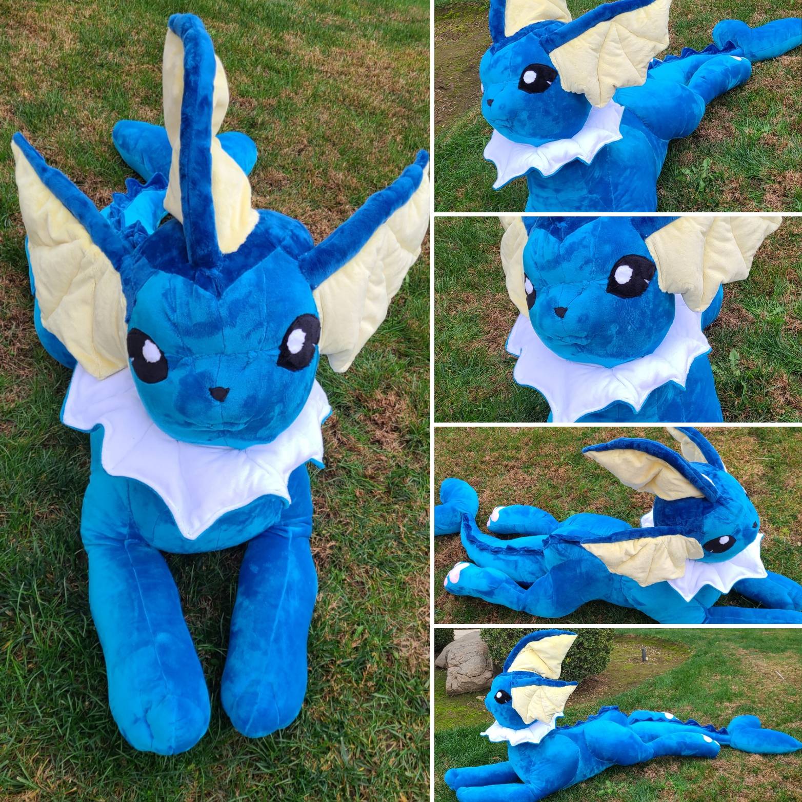 Lifesize Vaporeon Plush Version 2.0 by MouseAlchemist on DeviantArt
