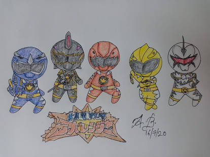 Another awesome drawing of the Kaizoku Sentai Gokaiger in anime