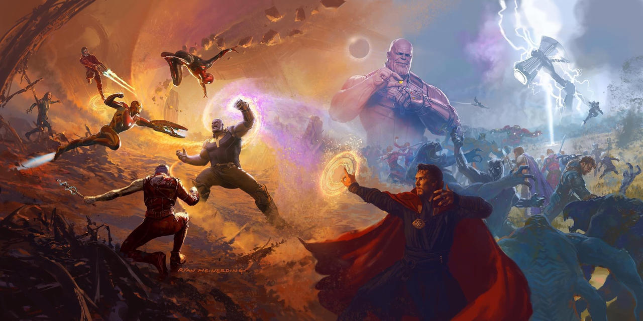 The Avengers VS. Thanos (concept art) by GumballFan333 on DeviantArt