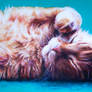 Orange cat - Oil pastels