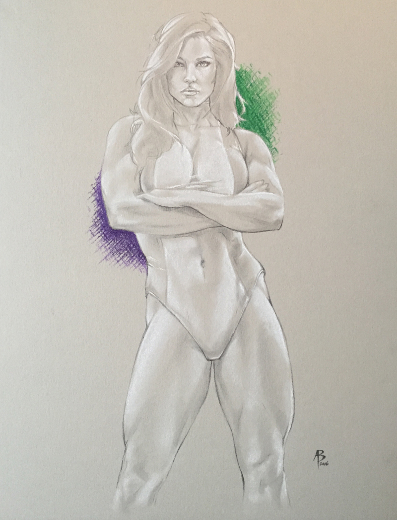 She Hulk character sketch