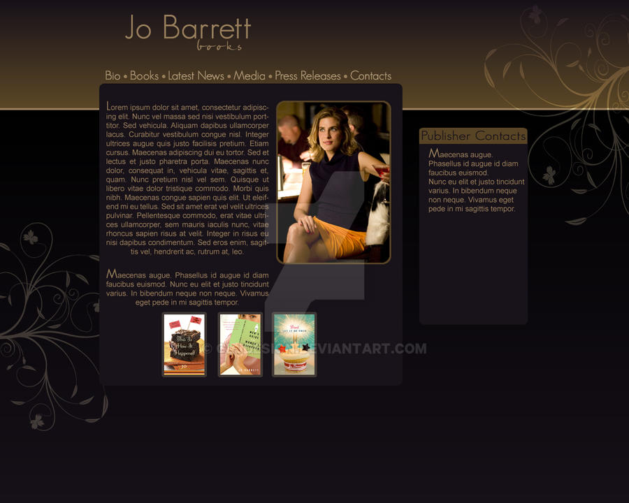 Jo Barrett Author Website by cljdesign