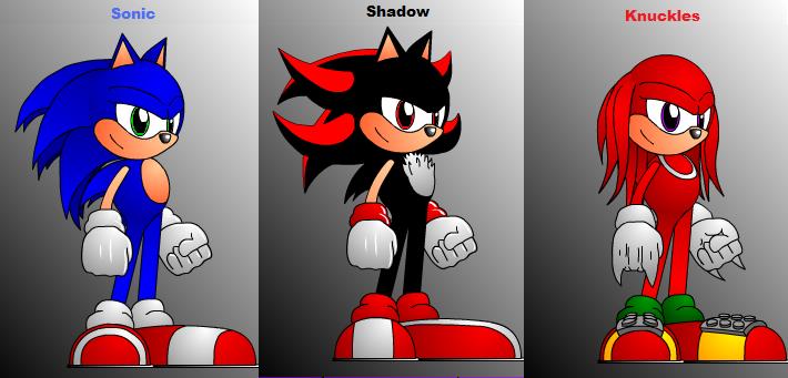 Sonic, Shadow, Knuckles and Silver collage by NinHitFan2000 on DeviantArt