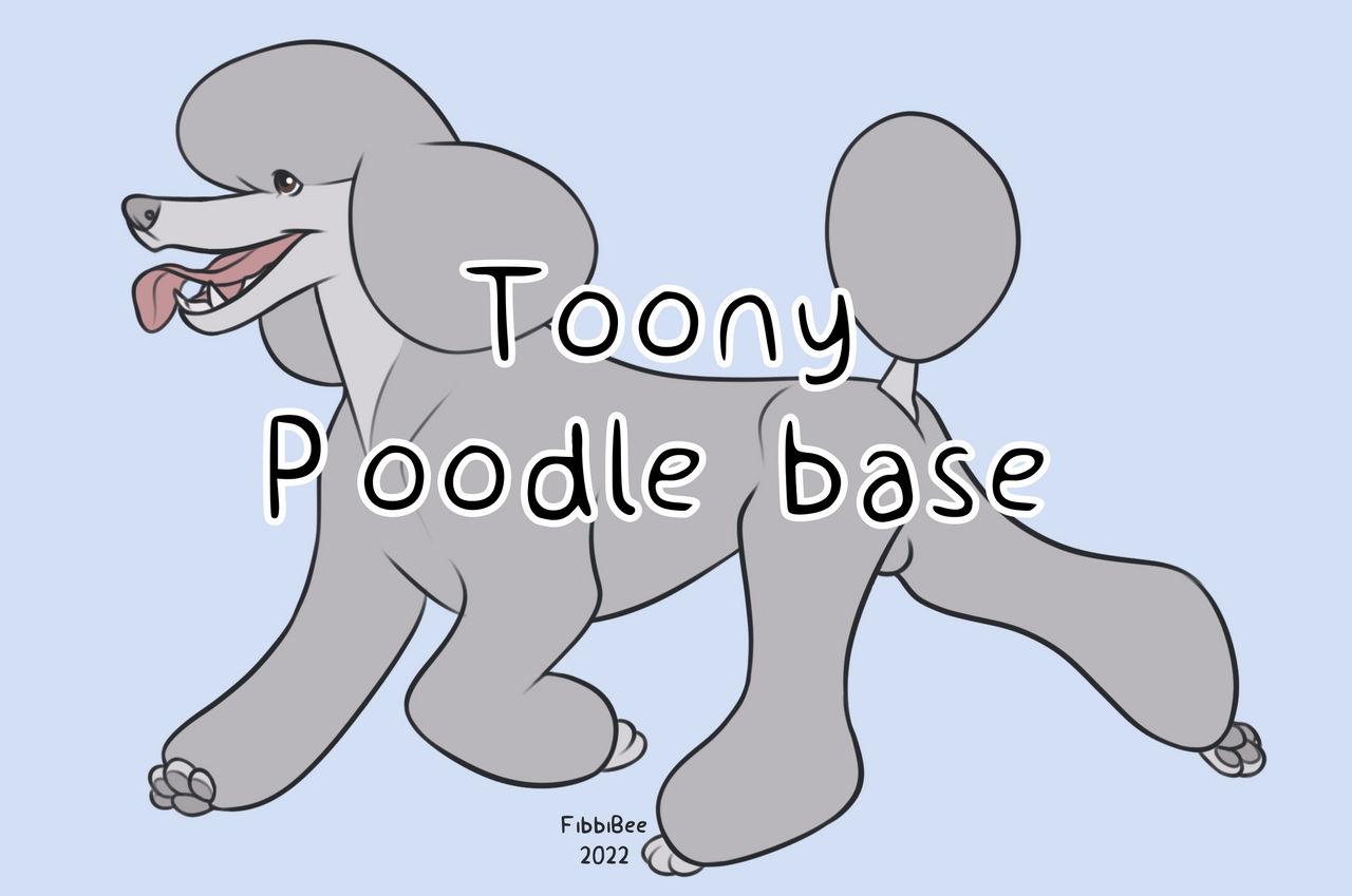Toony Poodle base P2U by FibbiBee on DeviantArt