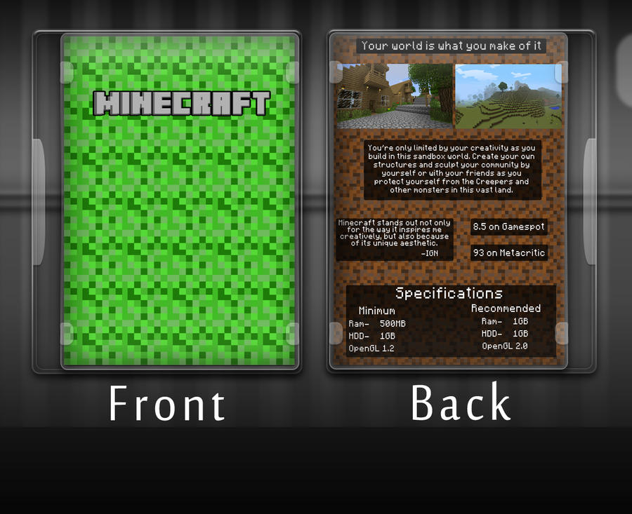 Minecraft Box Art by discoveree on DeviantArt