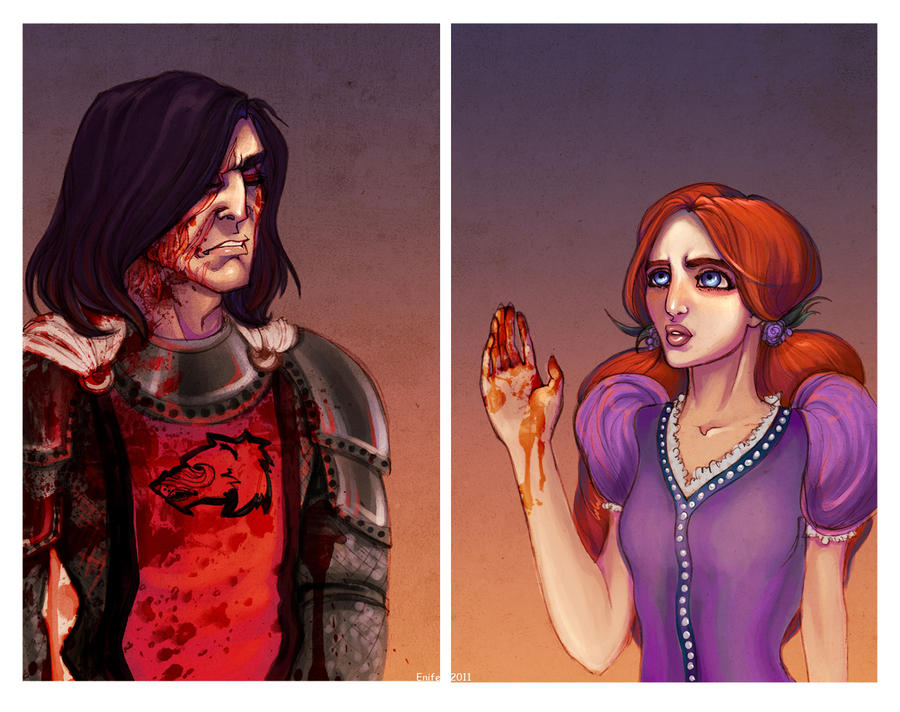 Sansa and Sandor by Enife