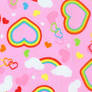 Fabric Rainbows and Hearts