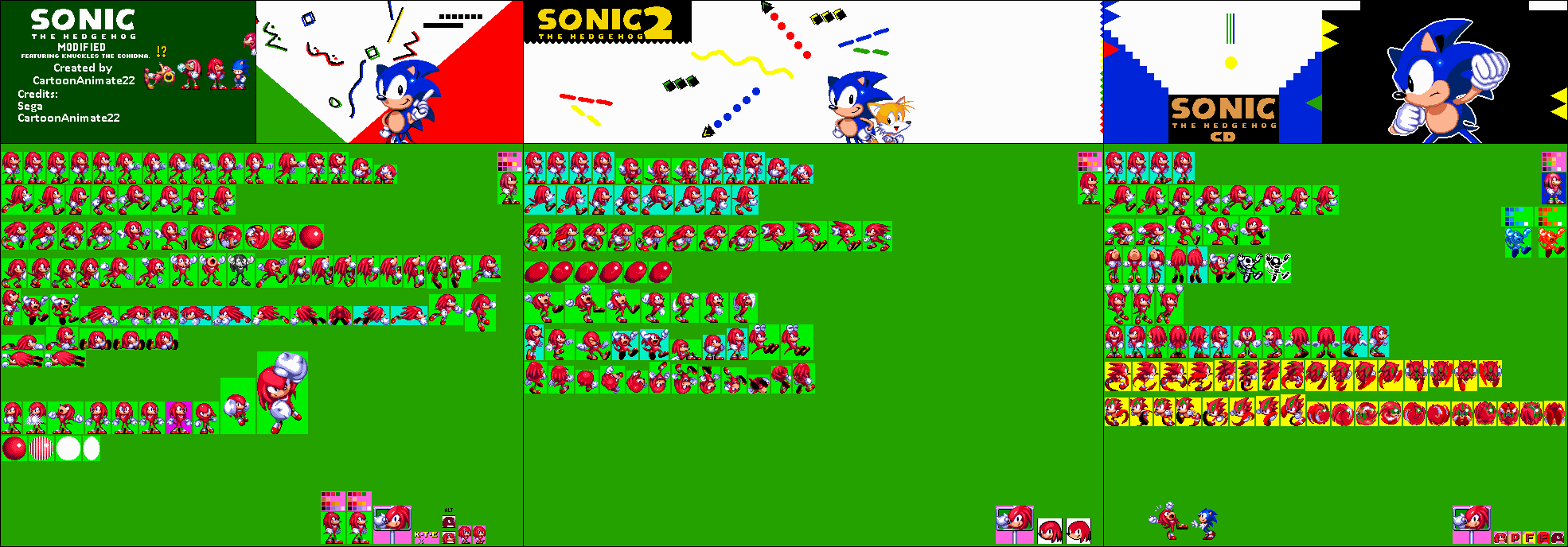 Knuckles The Echidna on Game Jolt: Knuckles NPC Sprites - Sonic 3