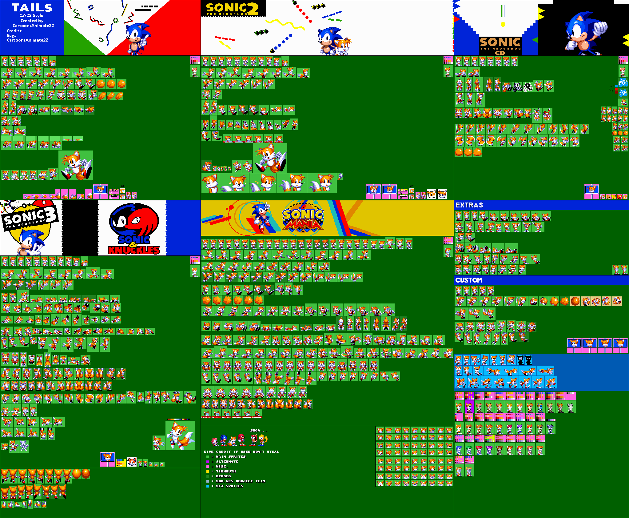 Custom / Edited - Sonic the Hedgehog Customs - Sonic (Sonic 1-Style,  Enhanced) - The Spriters Resource