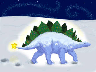 Christmas Stegosaurus