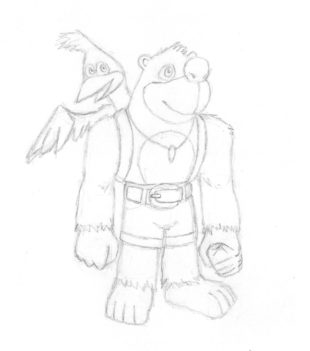 Banjo and Kazooie Sketches