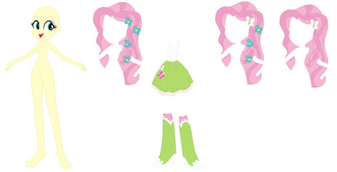 Equestria Girls Crystal Pony Fluttershy Base 03