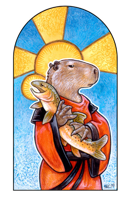 St. Snargus and the Trout by ursulav