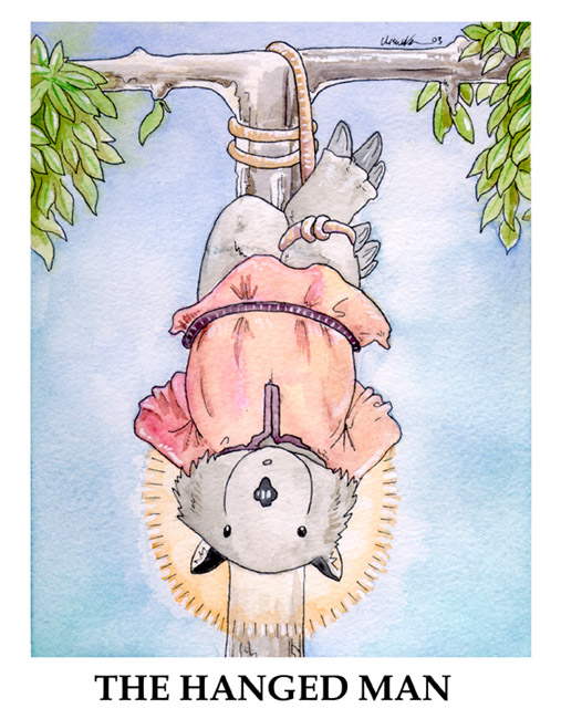 Wombat Tarot--The Hanged Man